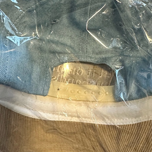 Denim and Tan Corduroy Ball Cap “Put On My Husband Tab” NWT - Picture 3 of 3